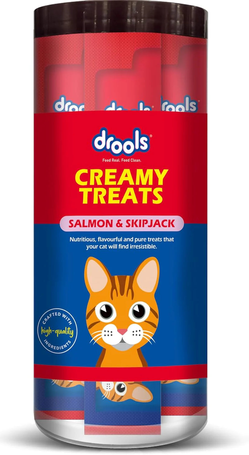 Drools Creamy Treats for Cats of All Stages, Salmon Sipjack 25 Pcs