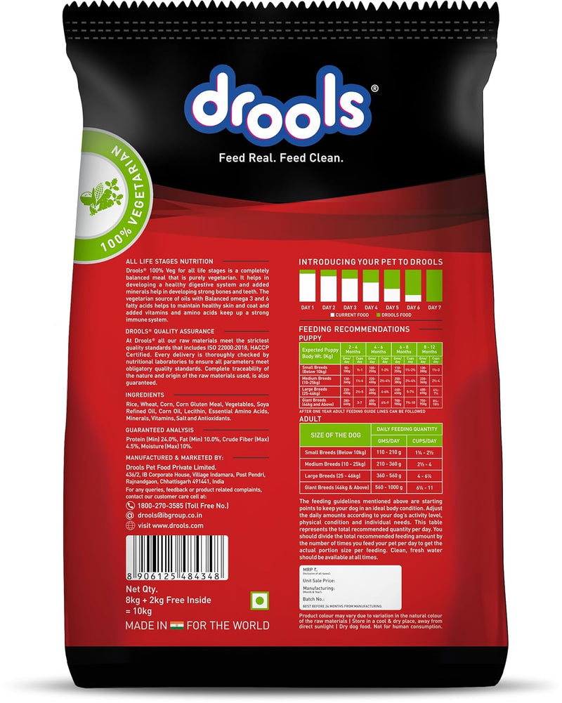 Drools 100% vegetarian dry dog food
