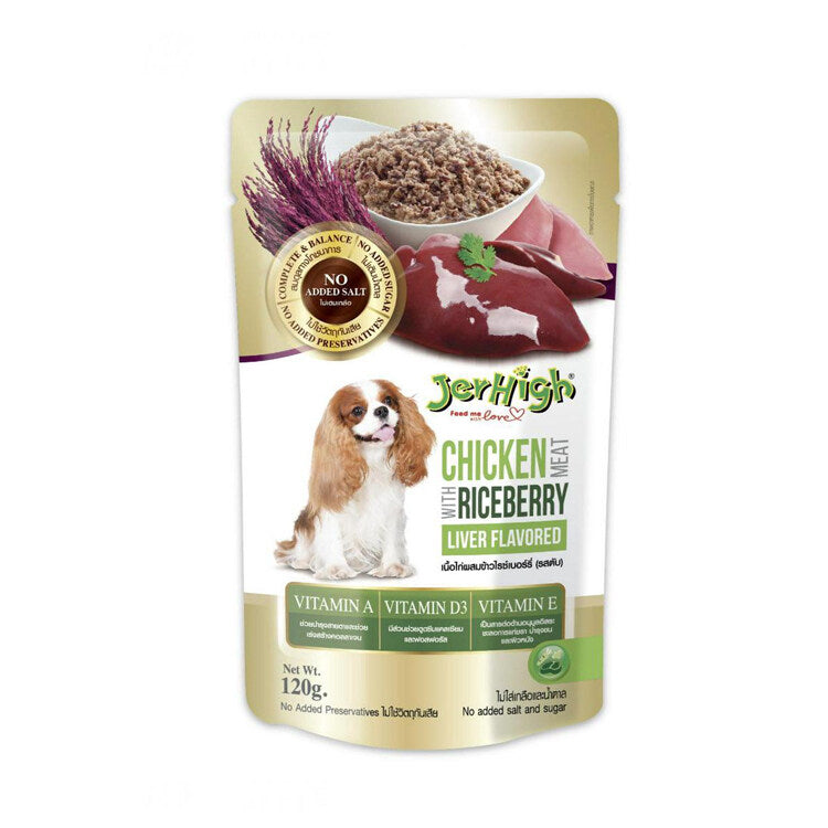 JerHigh Chicken Meat with Riceberry & Liver Wet Dog Food
