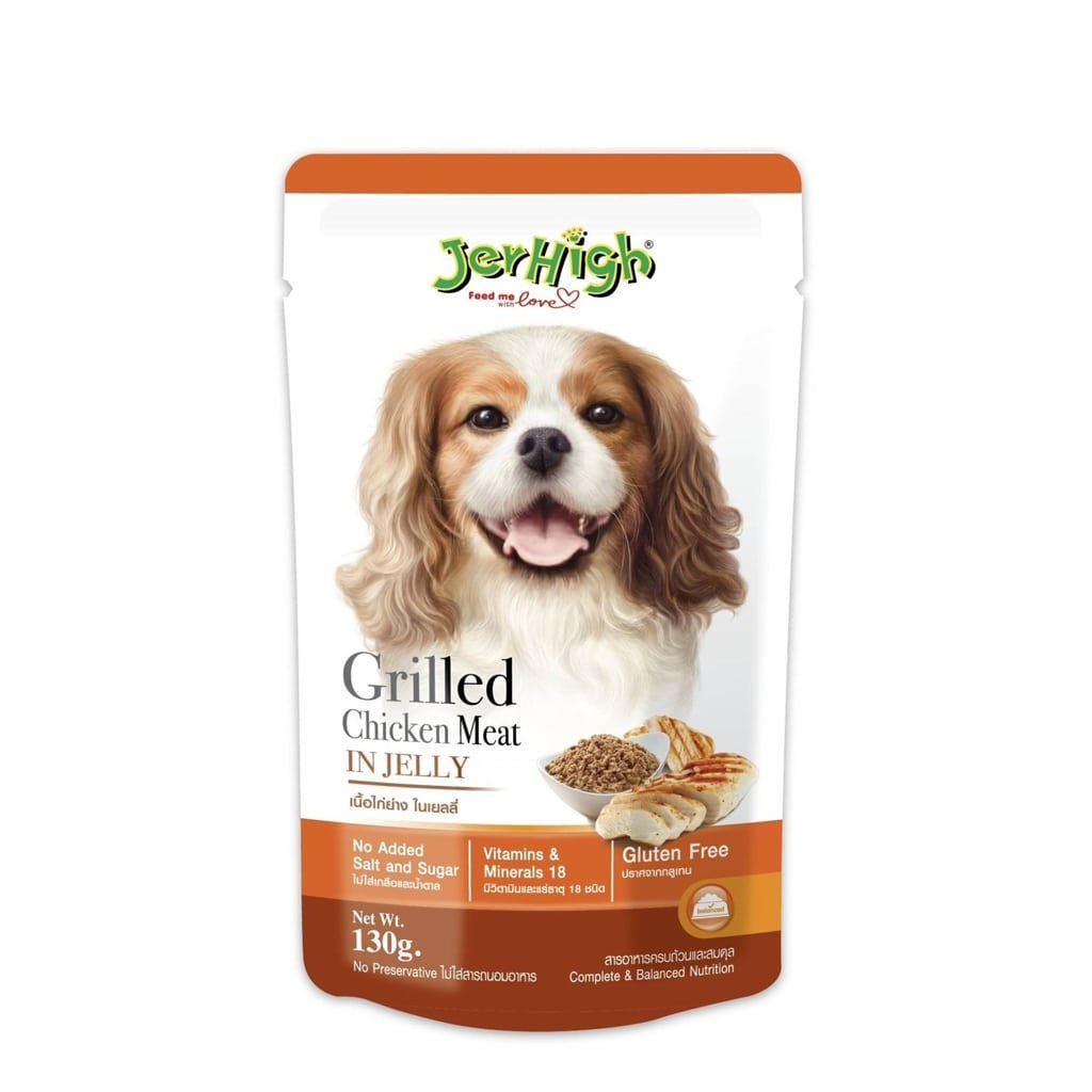 JerHigh Grilled Chicken Meat in Jelly Wet Dog Food
