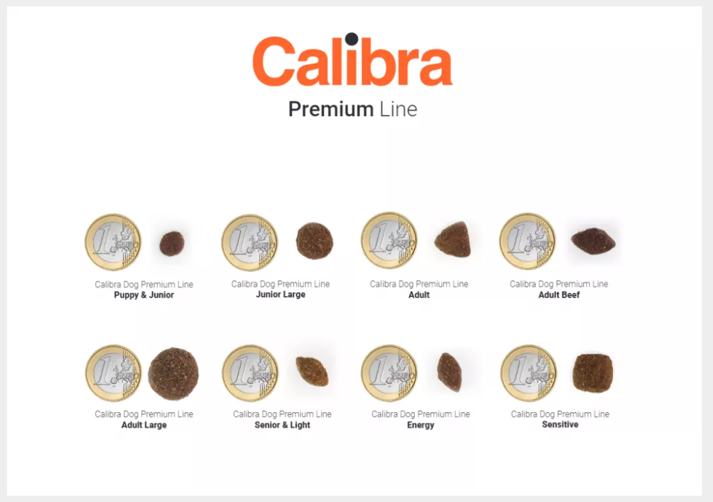 Calibra food for large breed puppies.