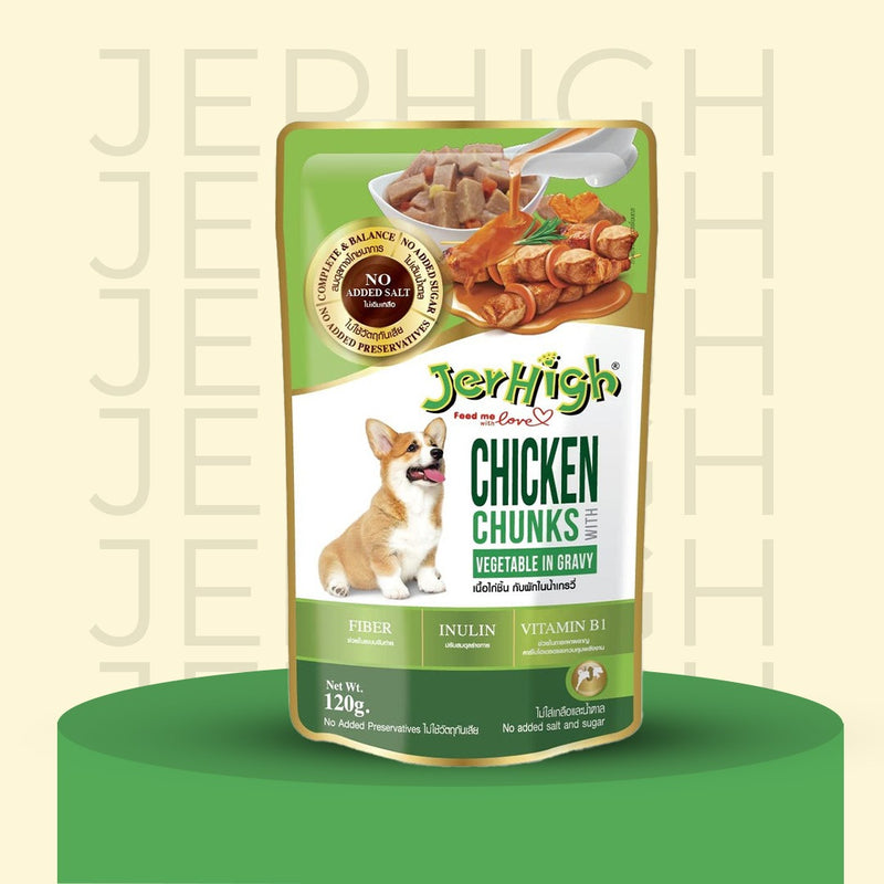 Jerhigh Chicken & Vegetable Wet Dog Food, 120 g