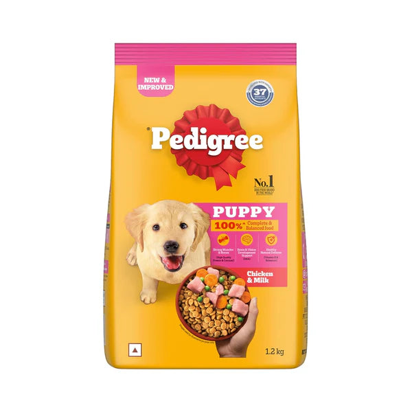 Pedigree chicken and milk puppy food