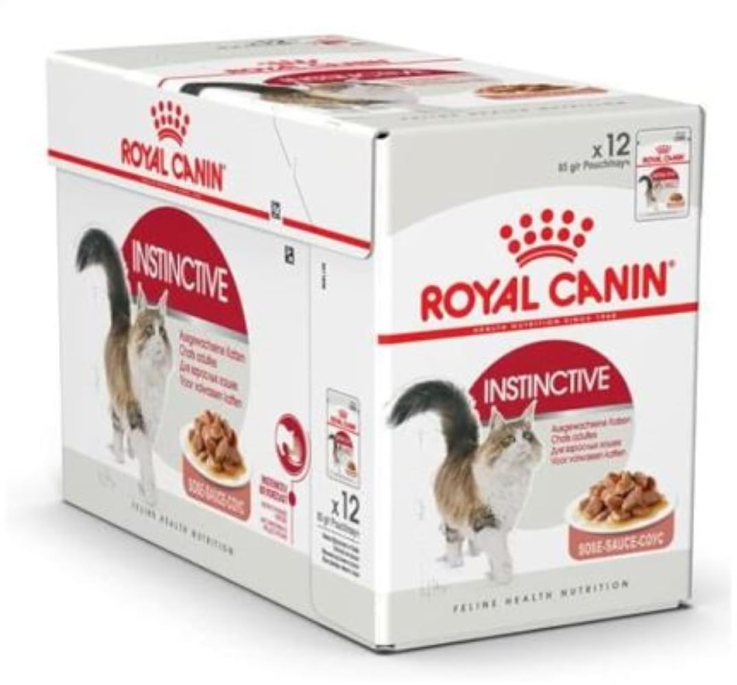 Pouch of Royal Canin Instinctive Adult Gravy Wet Cat Food.

