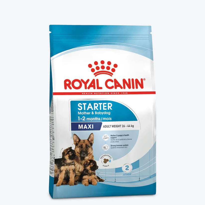 Royal Canin Maxi Starter Dog Food packaging
