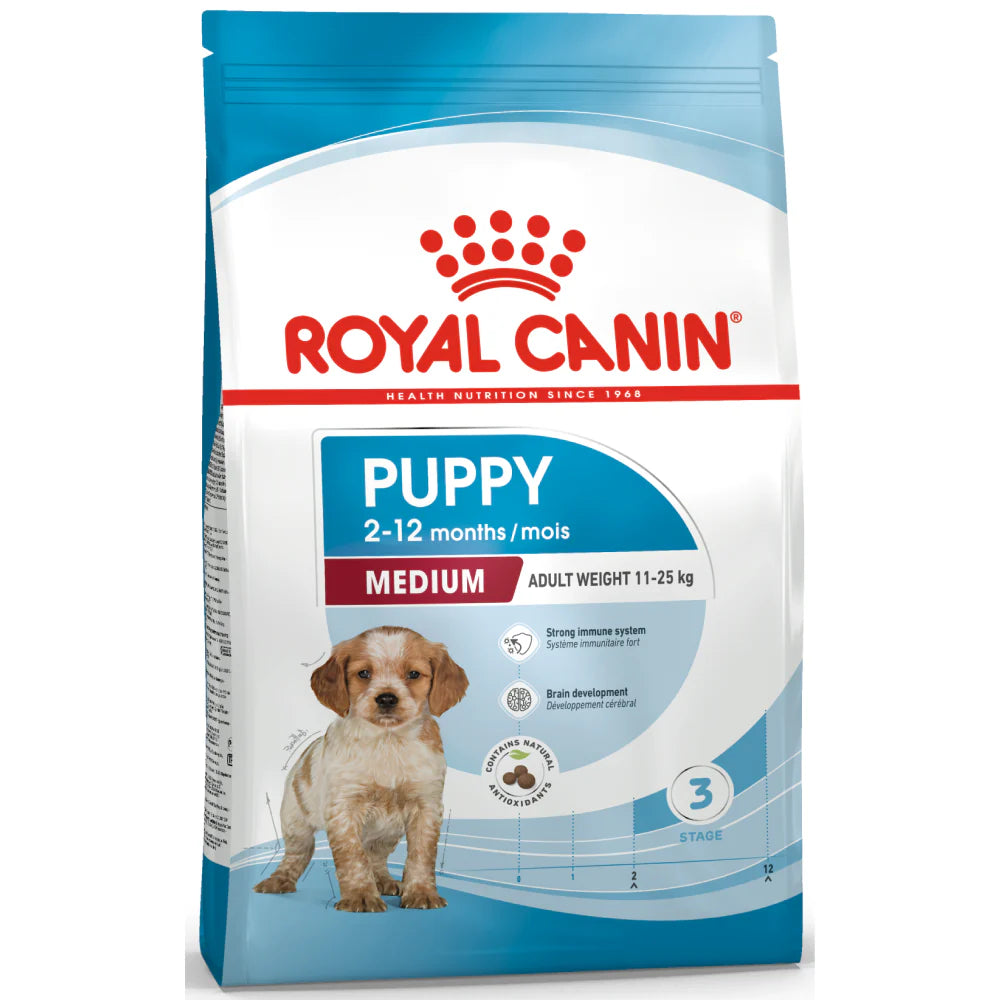 Puppy food for medium breeds
