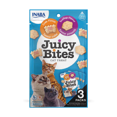 INABA Churu Juicy Bites Scallop and Crab Flavor Cat Treats USA703A, 33.9 g (Pack of 1)