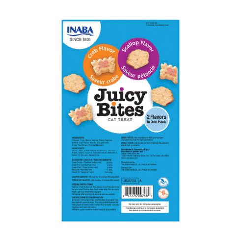 INABA Churu Juicy Bites Scallop and Crab Flavor Cat Treats USA703A, 33.9 g (Pack of 1)