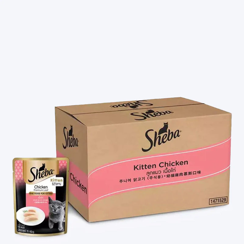 Sheba Fine Adult Chicken Premium Loaf Wet Kitten Food, 35 g