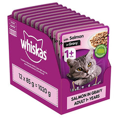 Whiskas salmon in gravy for adult cats
