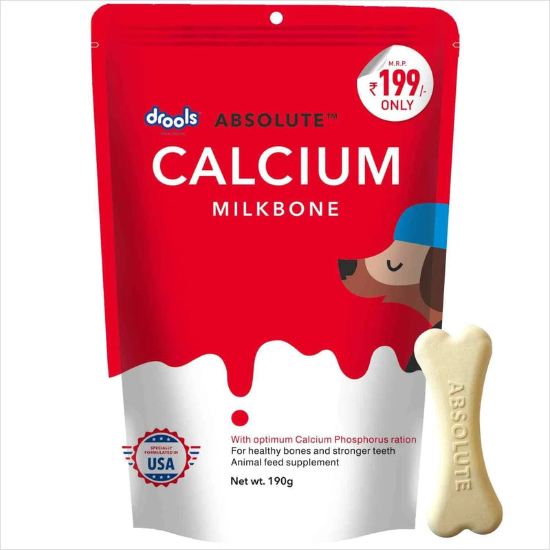 Drools Absolute Calcium Bone Pouch for Dogs 120g