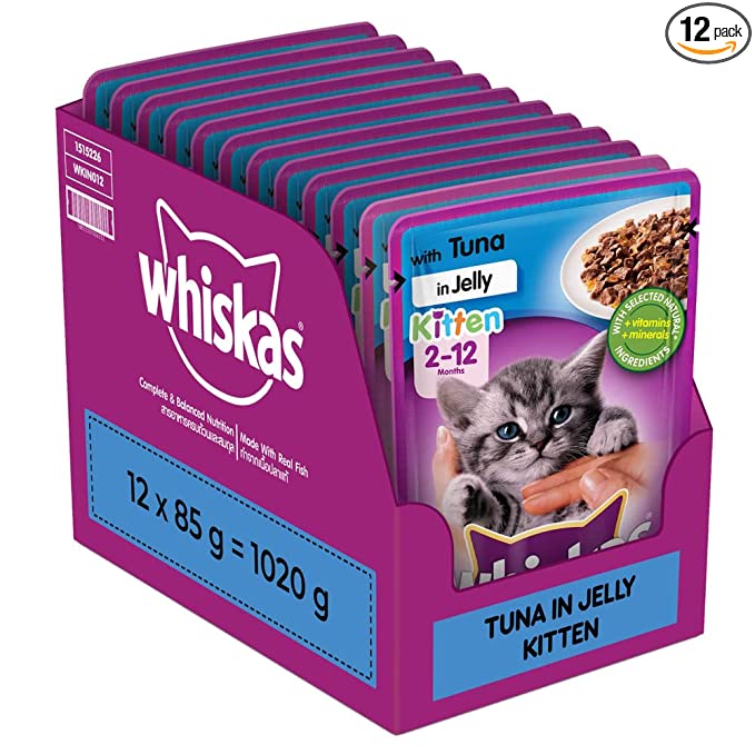 Whiskas Kitten Wet Cat Food Tuna in Jelly