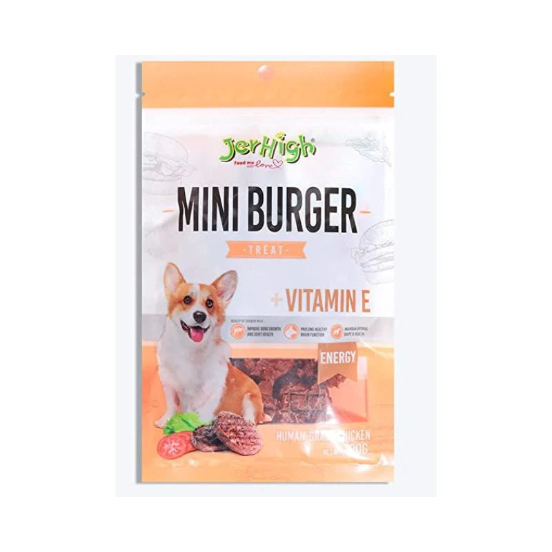 Jerhigh Dog Treats Mini Burger, 100gm