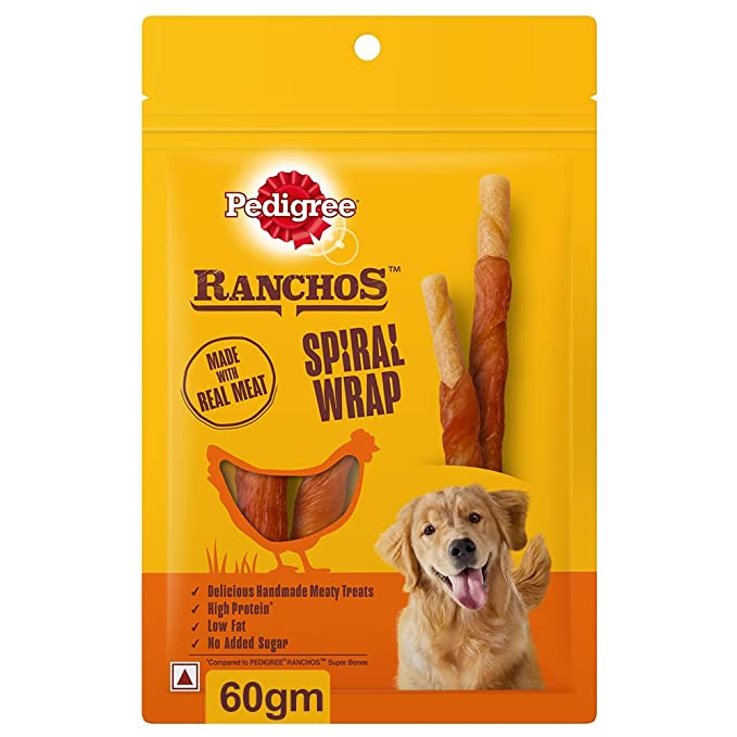 Pedigree RANCHOS Spiral Wrap 60 g (Pack of 6)