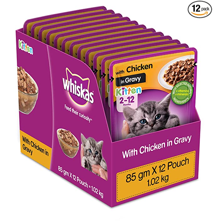 Whiskas Kitten Wet Cat Food Chicken in Gravy