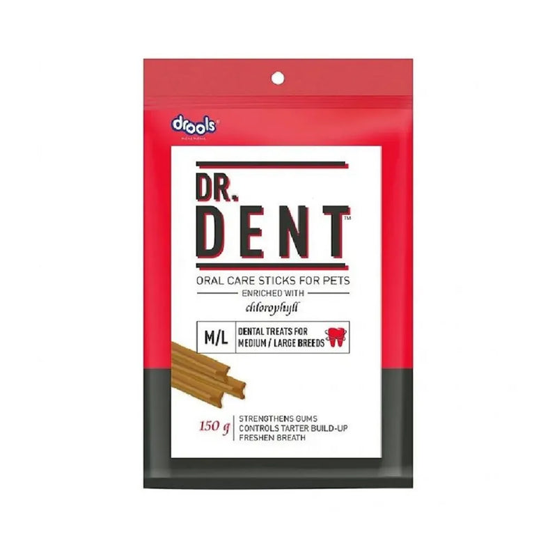 Drools Dr Dent Oral Care Dog Dental Treats – For Medium/Large Breeds 150g