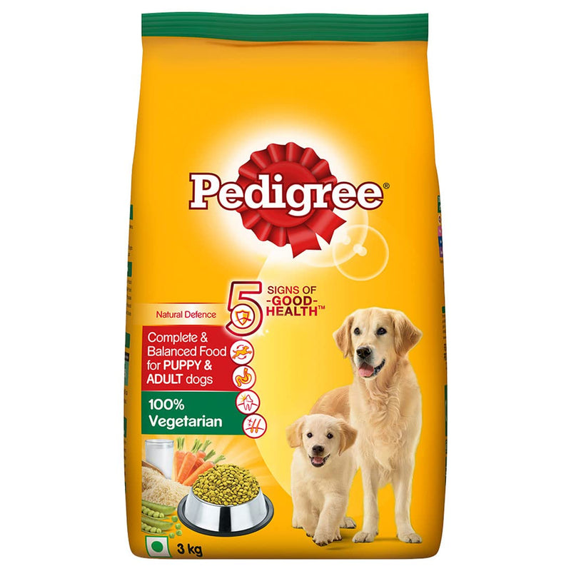 Pedigree 100% Vegetarian Complete & Balanced Food for Puppy & Adult Dogs