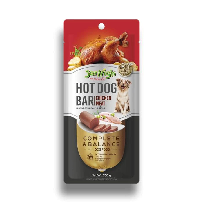 JerHigh Dog Treats - Hot Dog Bar Chicken (150g - Pack of 2)