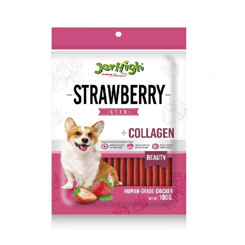 Jerhigh Dog Treats Strawberry, 100gm