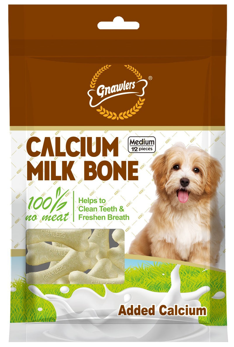 Gnawlers Calcium Dog Milk Bone 12 Pieces Medium - 270g