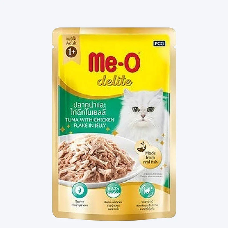 Me-O Delite Tuna with Chicken Flake in Jelly Wet Cat Food  70g (Pack of 12)