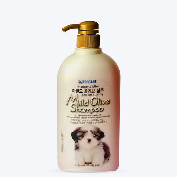 Forcans Mild Olive Shampoo for Puppies & Kitten, 750 ml