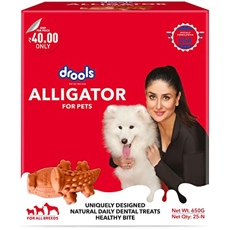 Drools Alligator Dental Treat for Pets 14 pcs