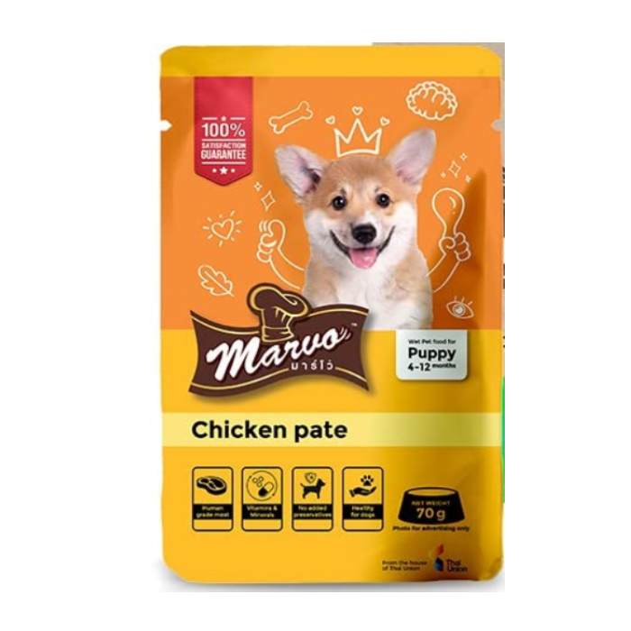 Marvo Chicken Pate in Gravy For Puppy, 70g - Pack of 15