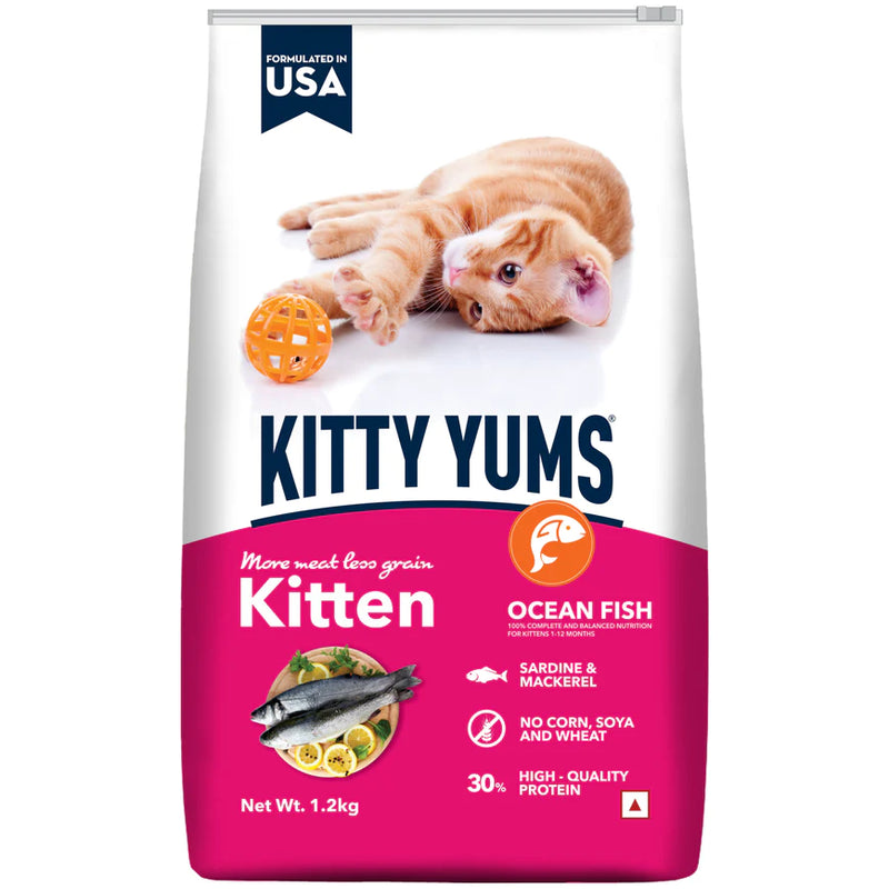 Kitty Yums Kitten Dry Cat Food Ocean Fish