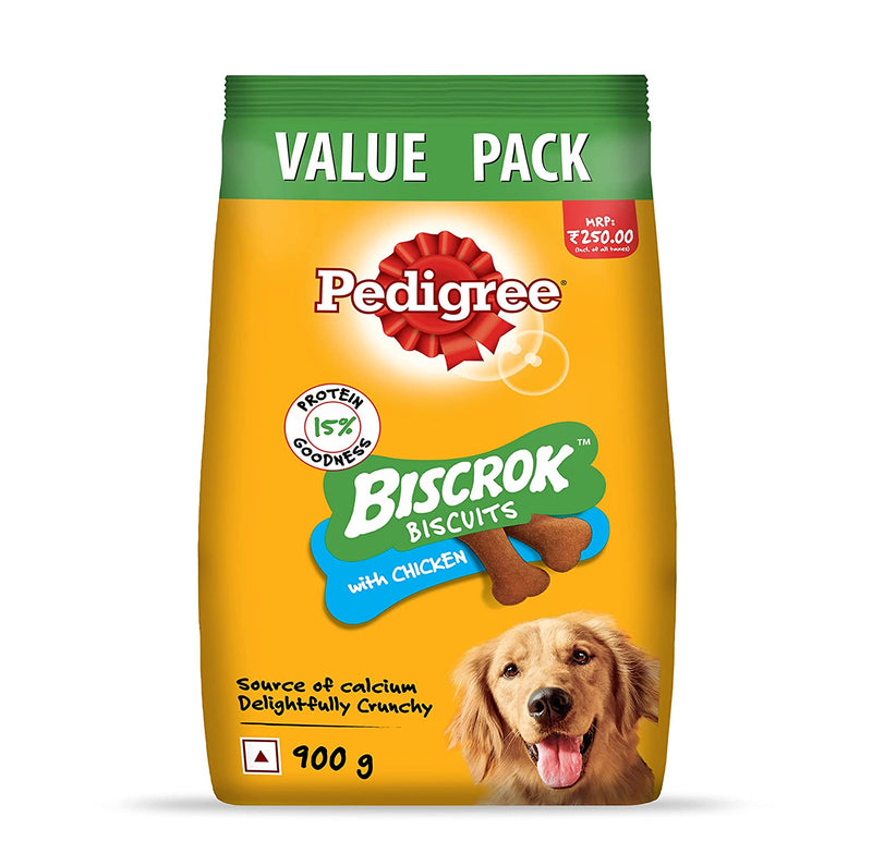 Pedigree Biscrok Dog Biscuit Treats (Above 4 Months), Chicken Flavour,