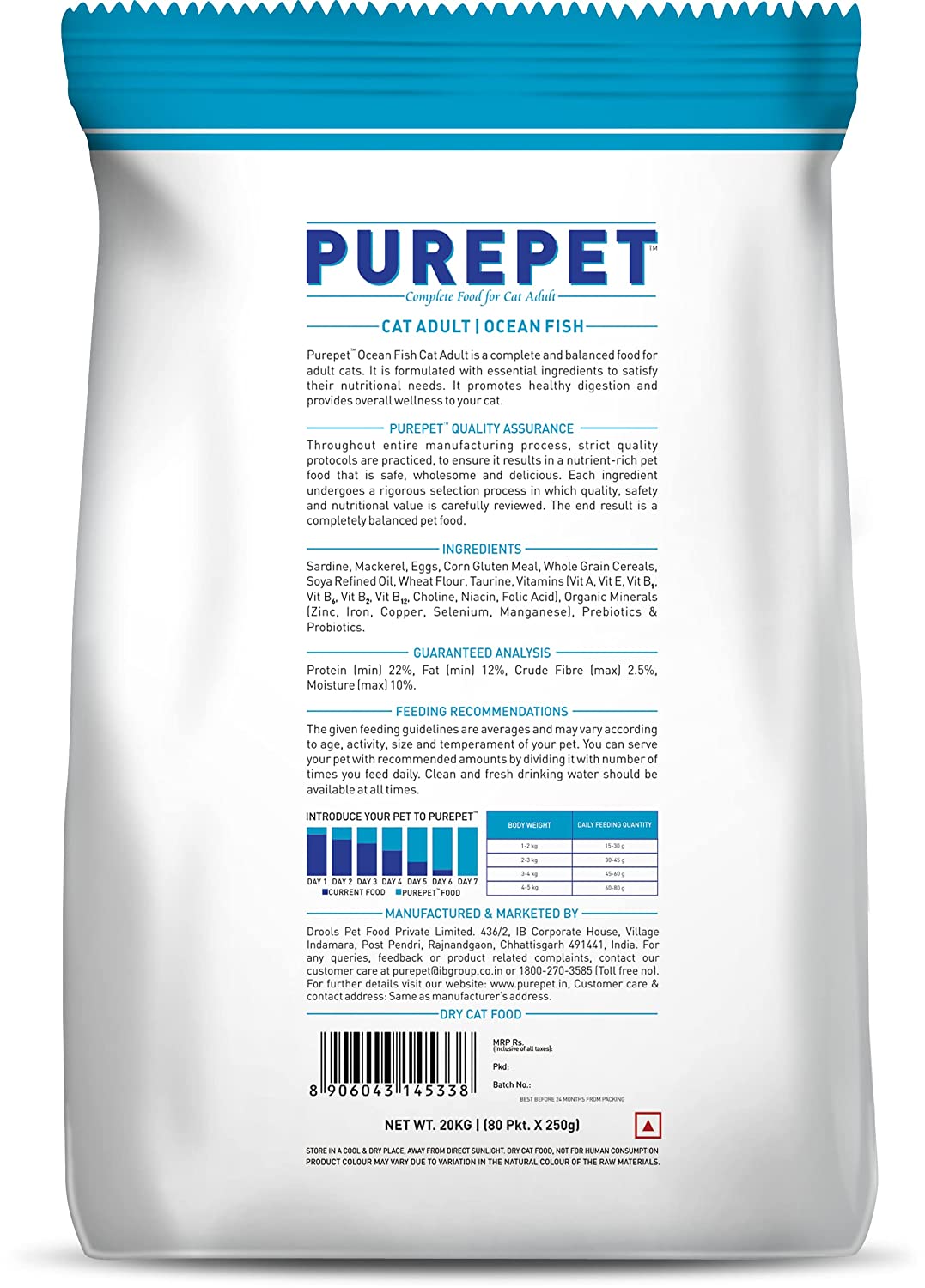 Purepet Cat Food with Ocean Fish for Healthy Growth