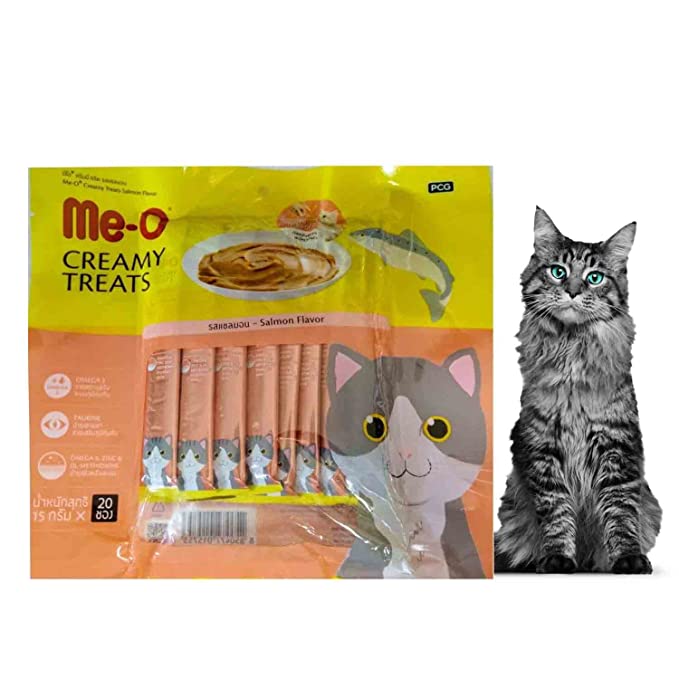 Me-O Creamy Treats for Cats of All Life Stages, 300g (Flavour: Salmon)