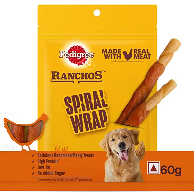 Pedigree RANCHOS Spiral Wrap 60 g (Pack of 6)