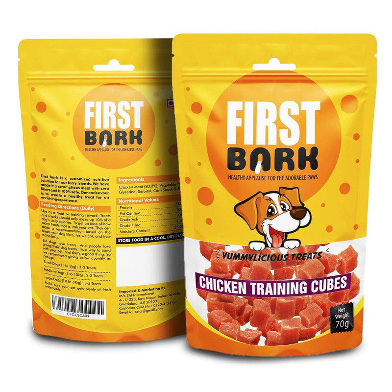 FirstBark Dog Treats-  Chicken Training Cube, 70 g