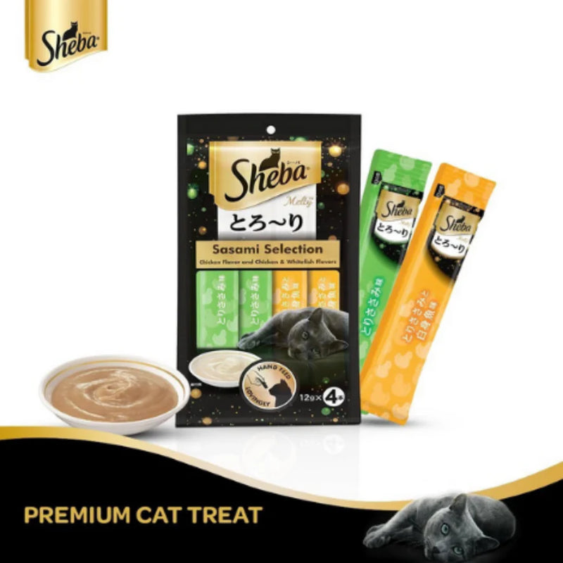 Sheba Melty Sasami Selection Flavour Cat Treat, 48 g