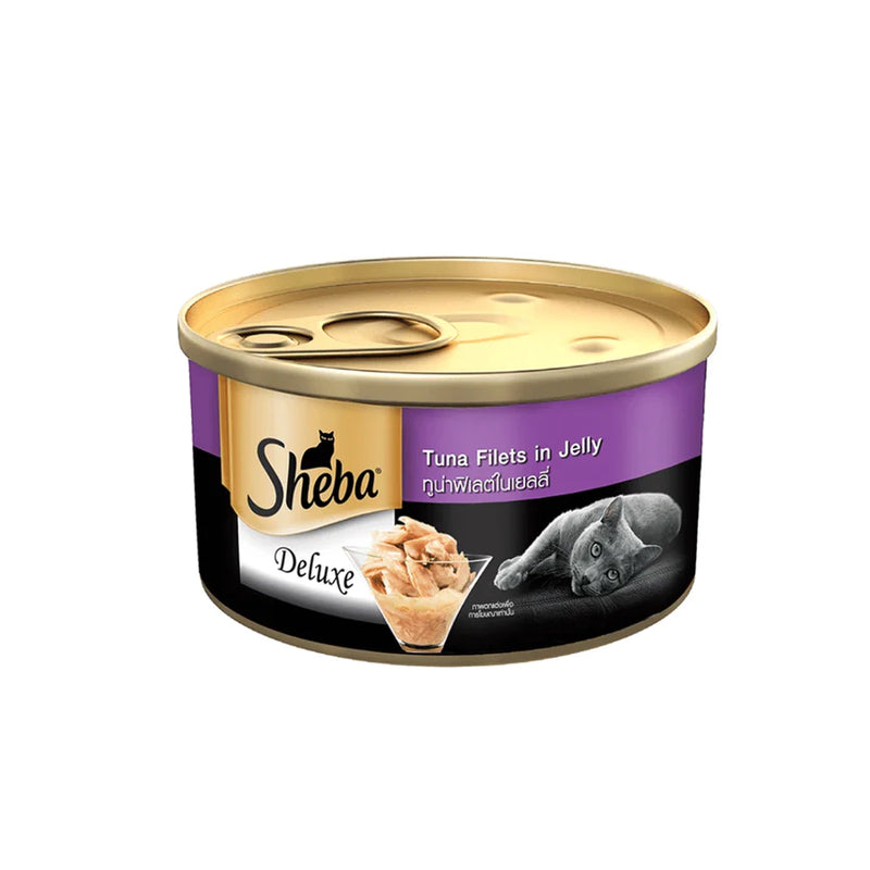 Sheba Fine Adult Wet Cat Food, Tuna Filets in Jelly Flavour, 85 g