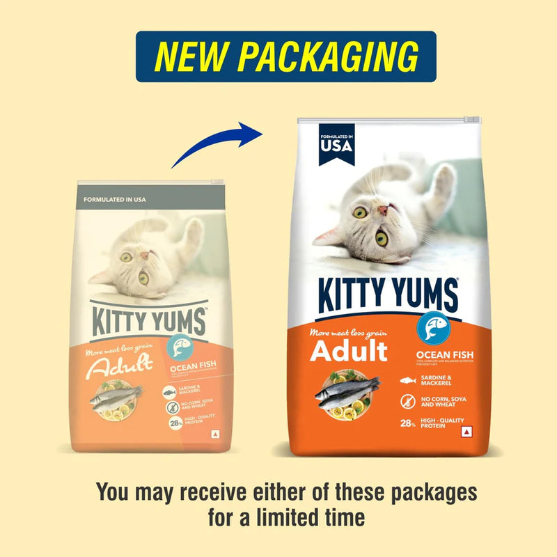 Kitty Yums Adult Dry Cat Food Ocean Fish