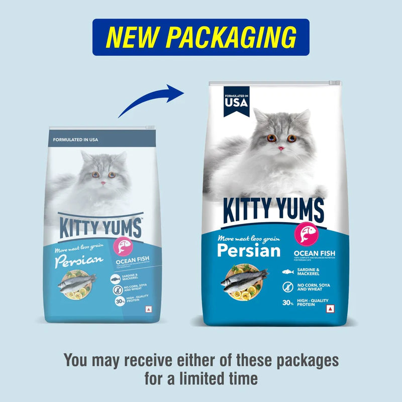 Kitty Yums Dry Cat Food for Persian Cats Ocean Fish