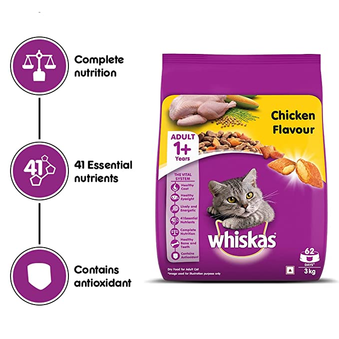 WHISKAS Adult Dry Food, Chicken