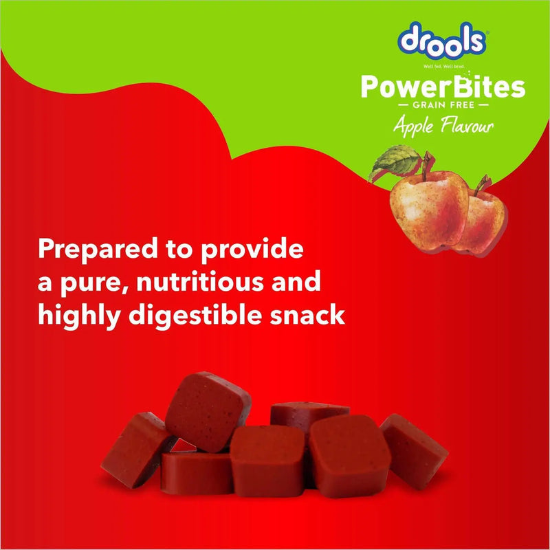 Drools Power Bites Apple Flavour, Real Chicken, Dog Treats, 135 g