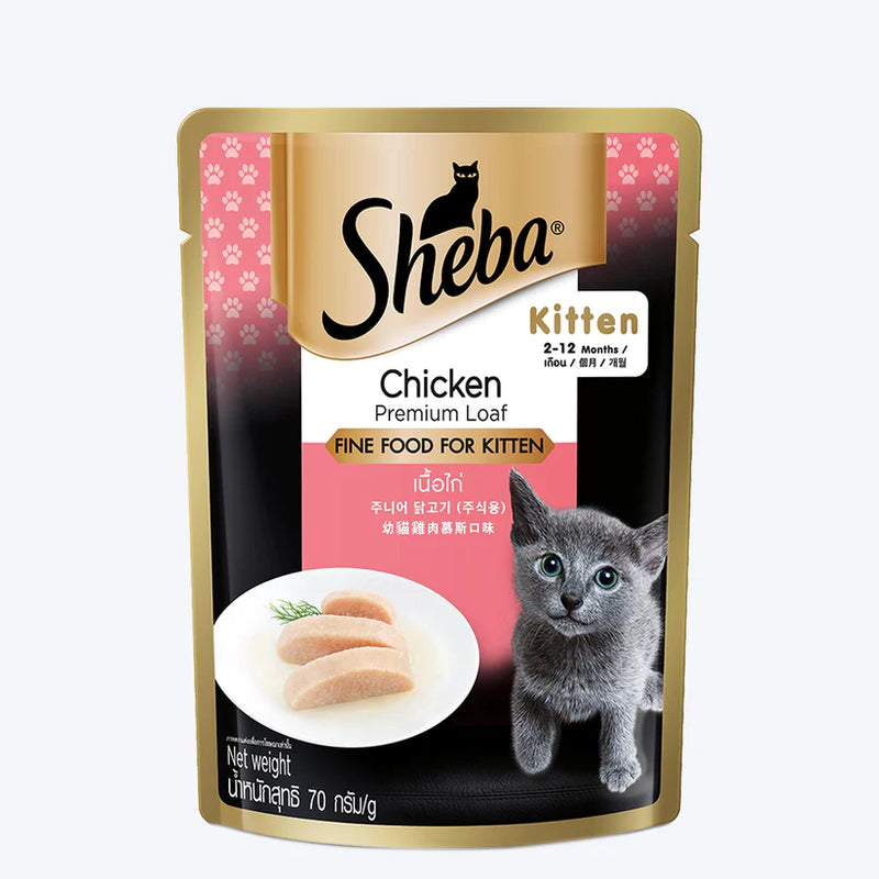 Sheba Fine Adult Chicken Premium Loaf Wet Kitten Food, 35 g