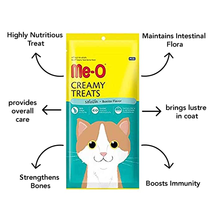 Me-O Creamy Treats for Cats, 300g (Flavour: Tuna & Bonito)