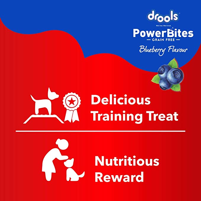 Drools Power Bites Blueberry Flavour, Real Chicken, Dog Treats, 135 g