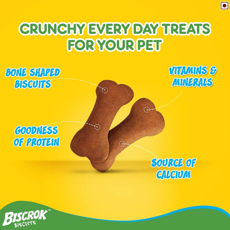 Pedigree Biscrok Dog Biscuit Treats (Above 4 Months), Chicken Flavour,