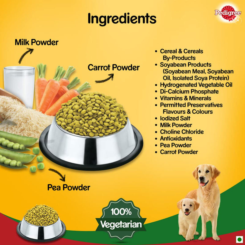 Pedigree 100% Vegetarian Complete & Balanced Food for Puppy & Adult Dogs