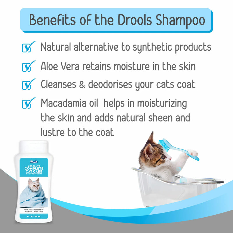 Drools Complete Care Shampoo for Cats, 200 ml