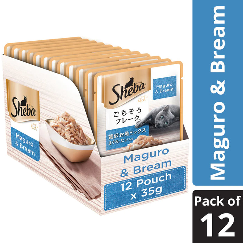 Sheba Maguro & Bream Fish Mix Premium Cat Wet Food, 35g