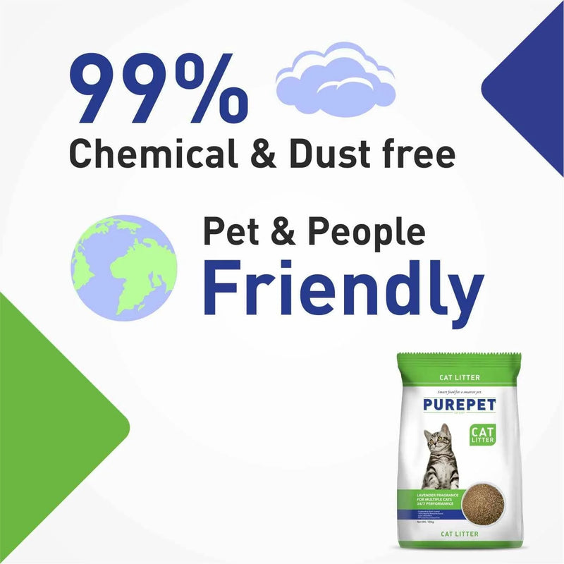 Purepet Lavender Fragrance Clumping Cat Litter