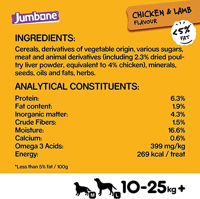 Pedigree Jumbone Adult Dog Treats 180 g (Pack of 6)