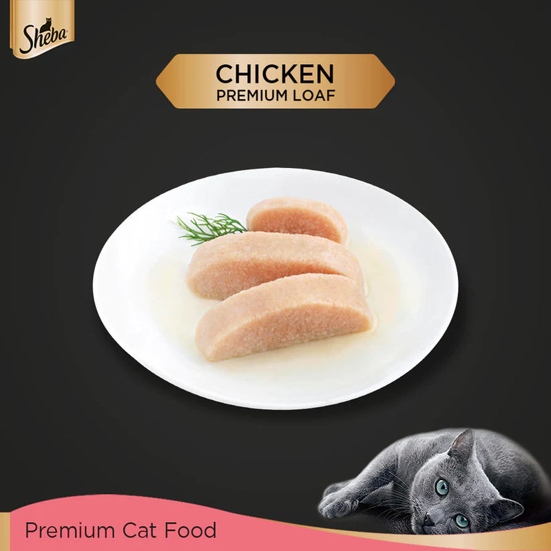 Sheba Fine Adult Chicken Premium Loaf Wet Kitten Food, 35 g